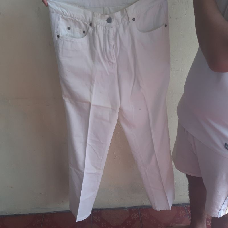 [SECOND] PRELOVED CELANA JEANS PUTIH GRAPHIS ORIGINAL