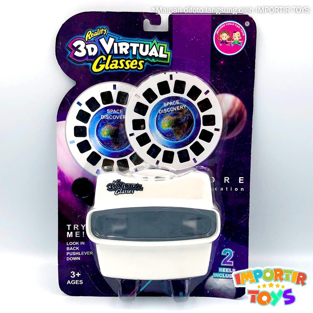 Mainan Edukasi Luar Angkasa dan Dinosaurus 3D Virtual Reality Glasses