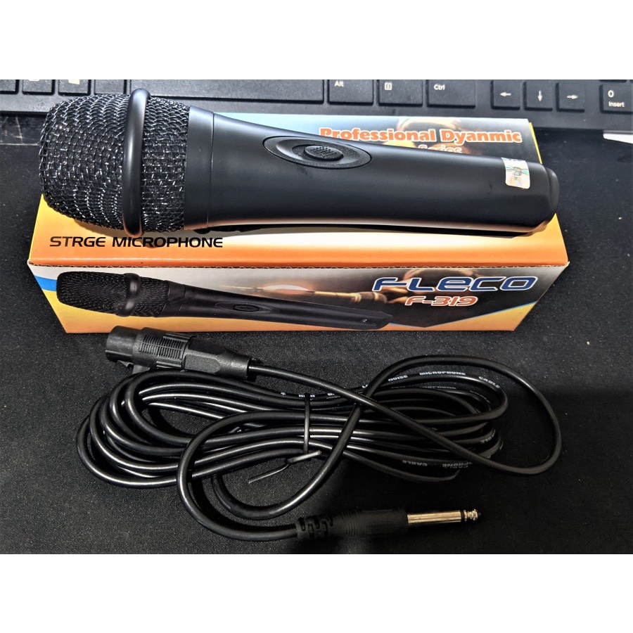 COD Mic Microphone Vocal Kabel Fleco F-319//Mic Professional dynamic kabel karaoke F-319