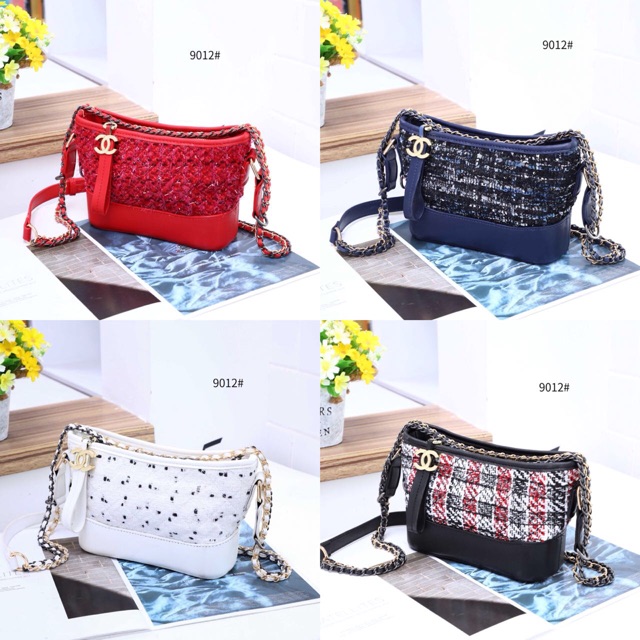 A.Chanel Gabrielle Tweed Bag #9012