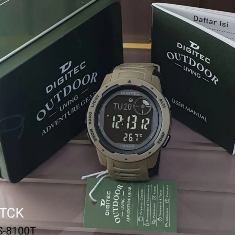 Jam tangan Digitec 8100 Tali Rubber original pria