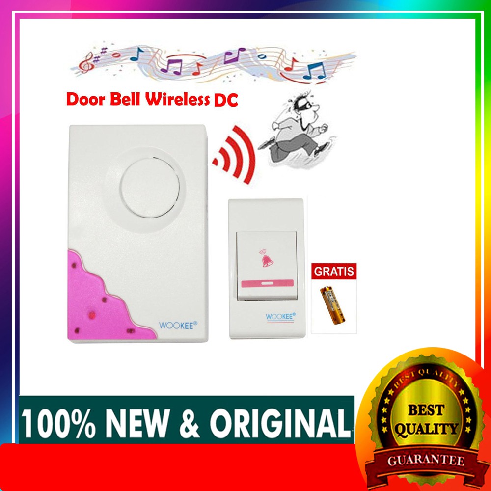 (GRATIS Baterai ) Wireless Doorbell Wireless / Bel Pintu Rumah Tanpa Kabel Door Bell Wireless AC DC