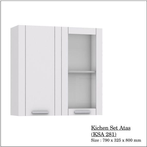 Kitchen set lemari rak dapur atas 2 pintu putih minimalis BANDUNG