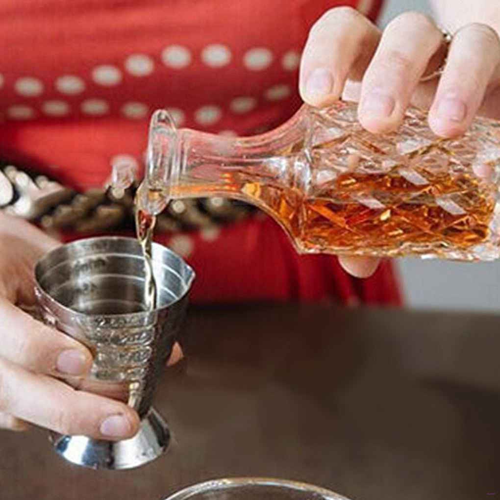 Gelas Shaker Cocktailwine Bahan Stainless Steel Kapasitas 75ml Dengan Skala Ukur Untuk Pubbar