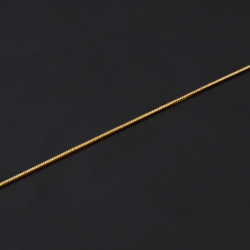 Kalung Rantai Lapis Emas Asli Kadar 375 Ukuran 18 &quot;45cm Untuk Membuat Perhiasan