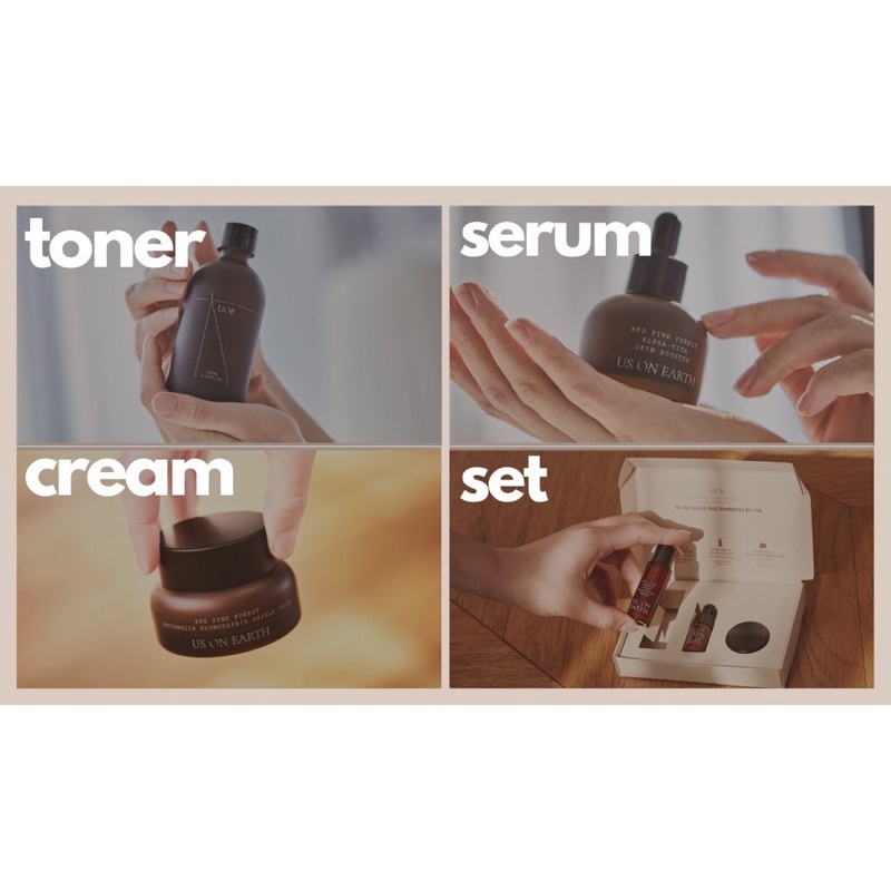 US ON EARTH Red Pine Forest Skin Care Line