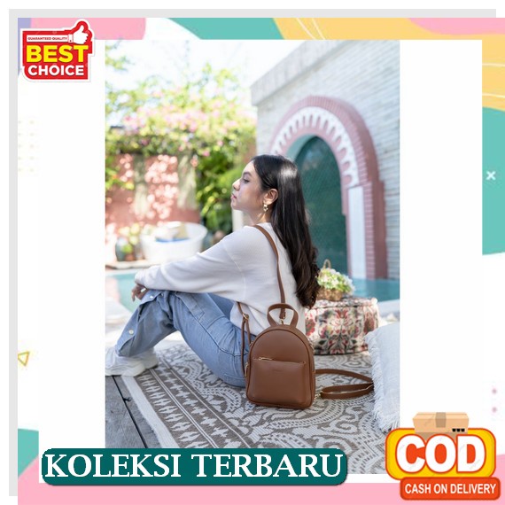 Tas Ransel Wanita Import Mini Korea Kulit Murah Anti Air Batam Branded Kecil Sekolah Sd Smp Sma Toxy Backpack Back Pack Wanita Mini Premium Model Korean Lokal Terbaru 2022 [  ] Mini Ransel Flicka J 23 Russet