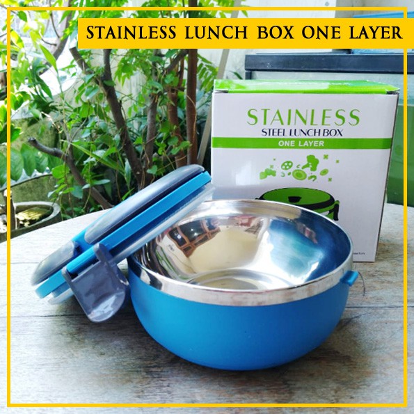 Rantang Susun 1 Stainless Lunch Box One Layer Kotak Makan