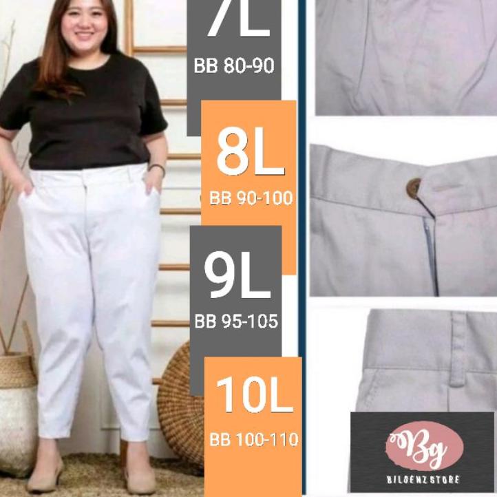 (LANGSUNG KIRIM) JUMBO BAGGY PANTS PREMIUM//SIZE 7L 8L 9L 10L//CELANA KERJA WANITA//CELANA PANJANG B