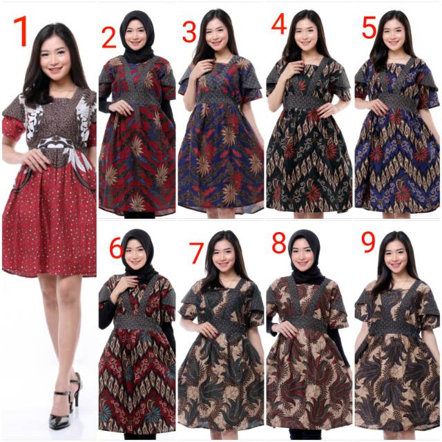 dress batik modern wanita flare murah grosir lace brukat jumbo YUMNA COUPLE Songket