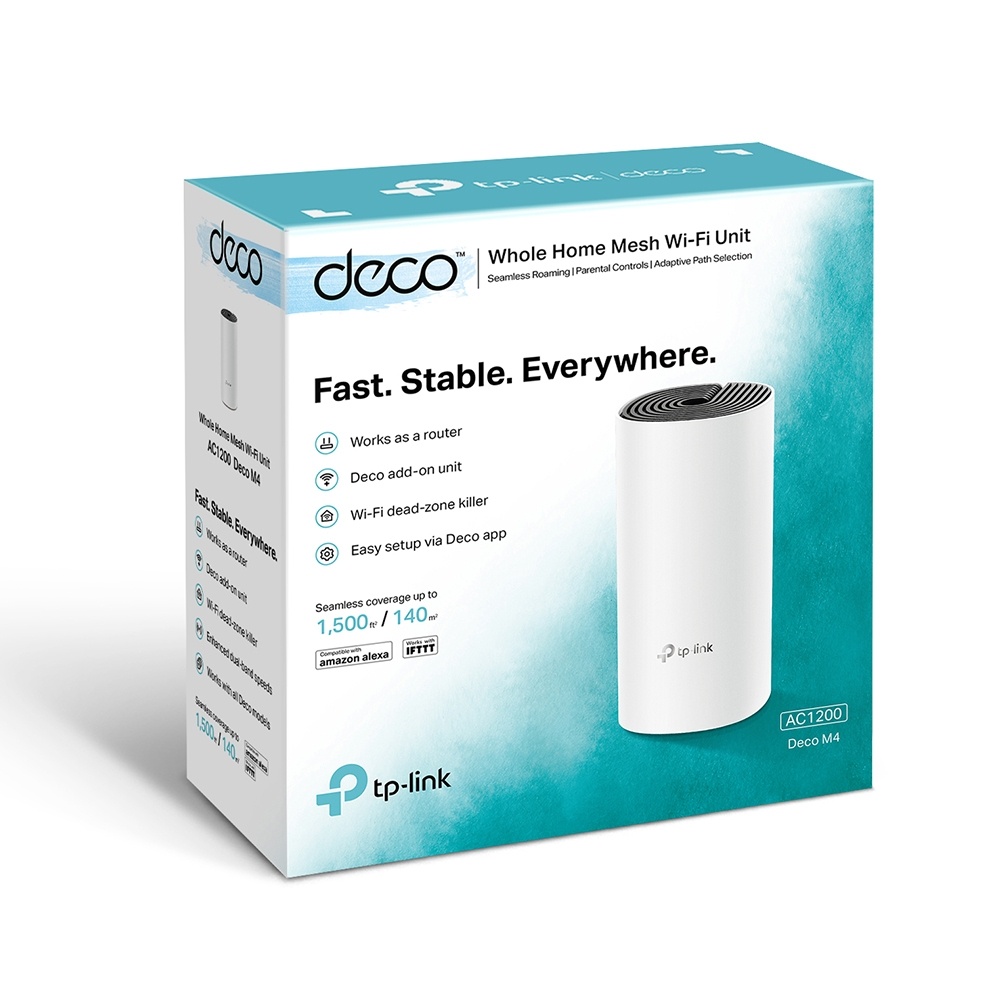 TP-LINK DECO M4 AC1200 Whole Home Mesh Wi-Fi System - DECO M4 1-PACK