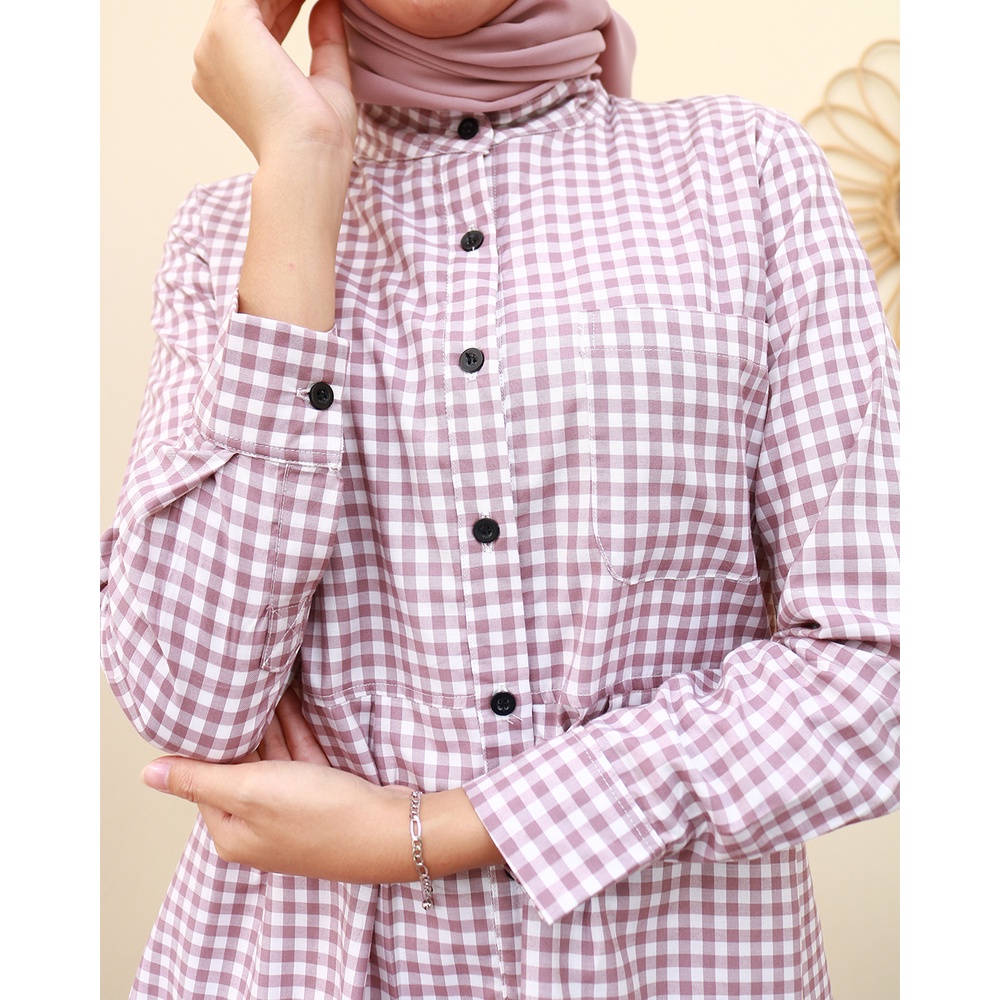 COD [M, L, XL, XXL] ORIGINAL Ayesa Motif - Pakaian Kemeja Wanita Terbaru by Hijab Mamah icis SKU 2