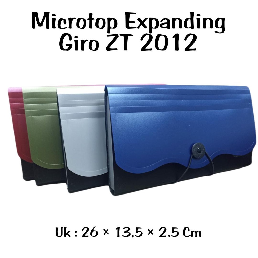 

MICROTOP EXPANDING FILE UKURAN GIRO DILENGKAPI DENGAN KANCING DAN PENGAIT KARET 13 POCKETS MT2012