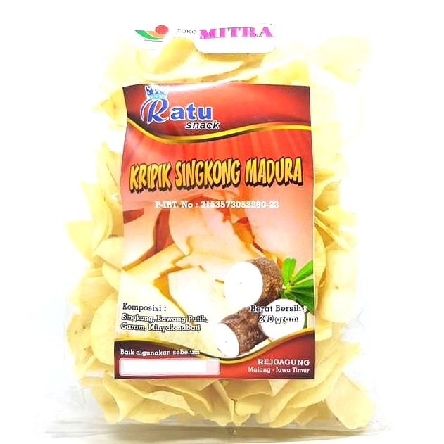 

RATU KRIPIK SINGKONG MADURA 210gr | KERIPIK UBI GORENG TIPIS GARING