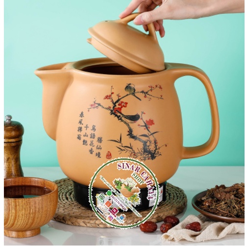 Panci Keramik 3 L / Panci Obat / Teko Keramik / Teko Obat Herbal