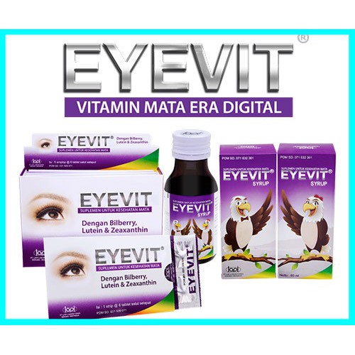 Eyevit Suplemen Kesehatan Mata - Eyevit Tablet - Eyevit Sirup - Eyevit Cair Asli 100% Original