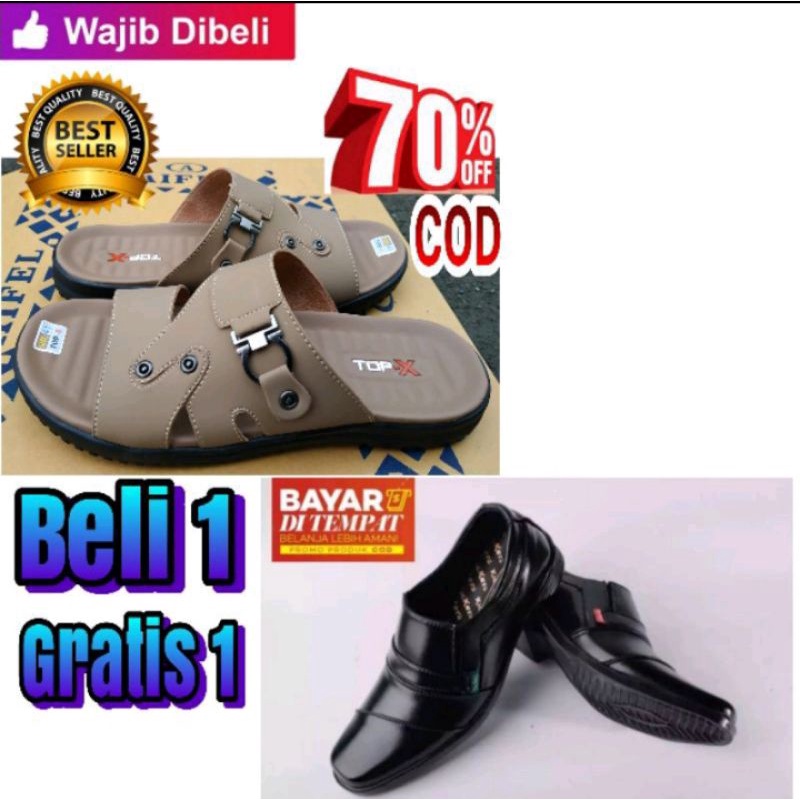 Sandal Slop Pria TOP-X Free Sepatu Kerja