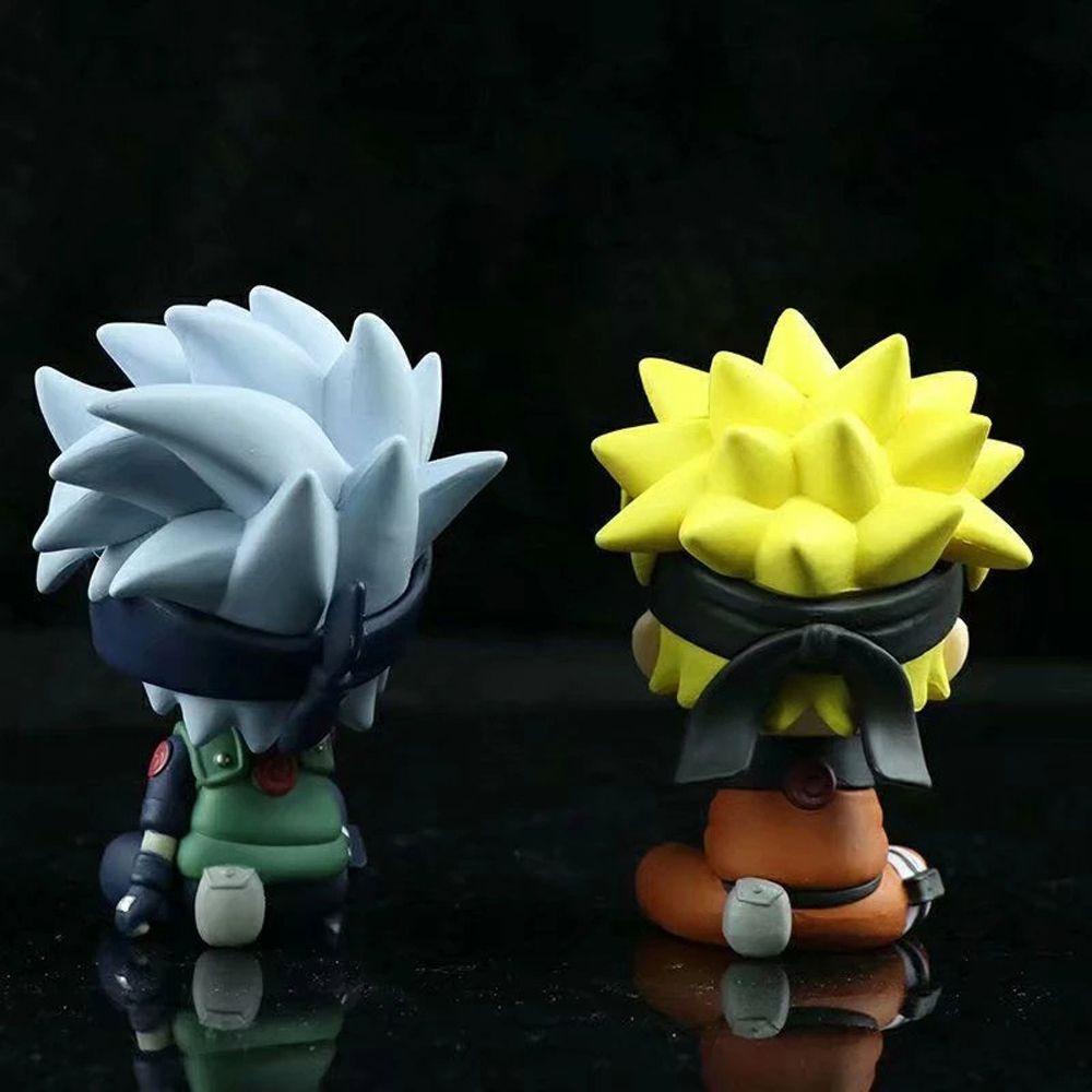 Lanfy Mainan Action Figure Naruto Shippuden Kakashi Uchiha Sasuke Bahan PVC