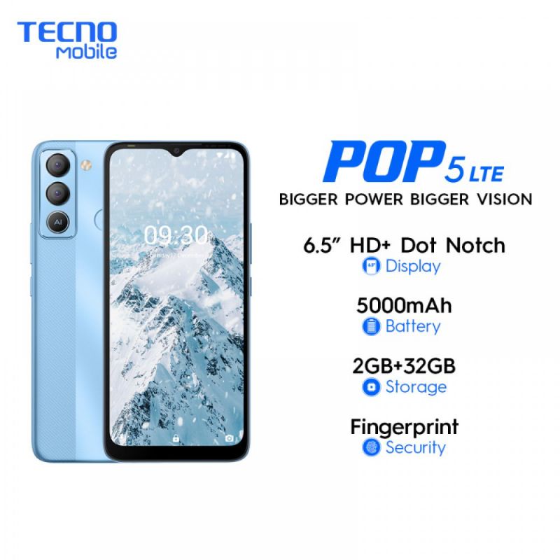hp tecno POP 5 LTE 2/32GB, Tecno POP 5 LTE 3/32 GARANSI RESMI