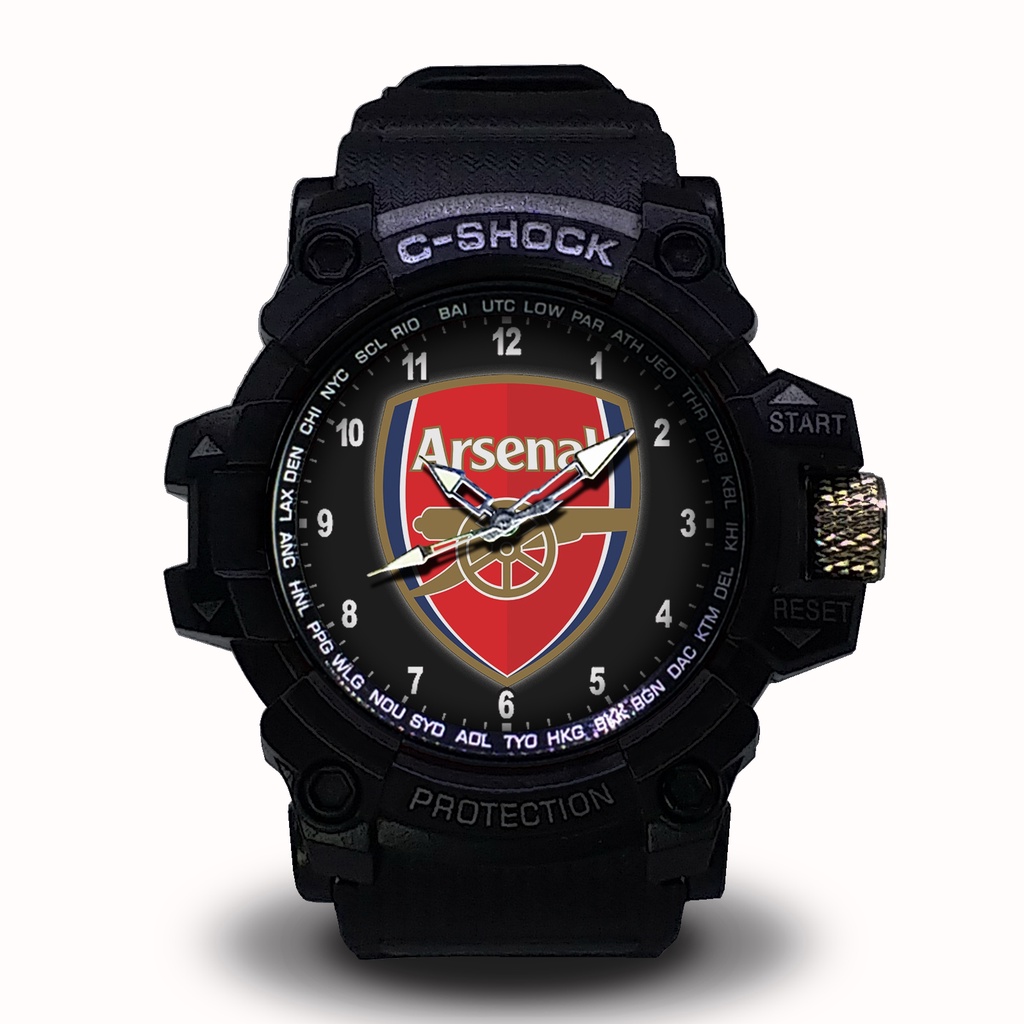 Jam Tangan Arsenal Outdoor List Merah #Hitam