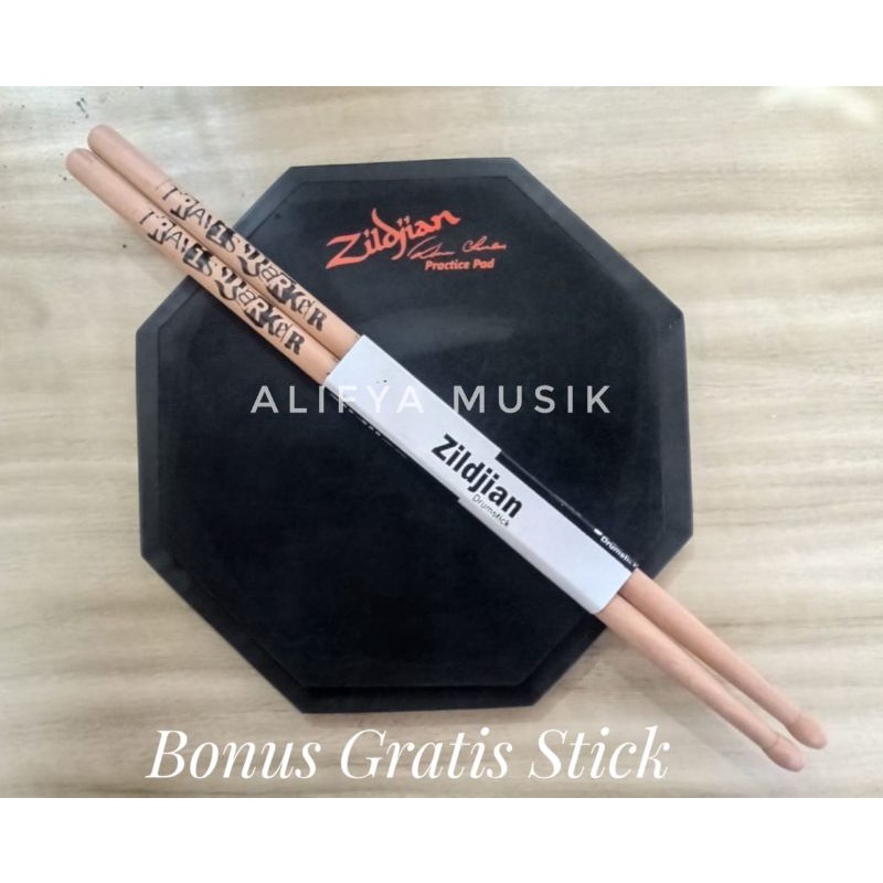 Drum Pad  Pad Drum Alat Latihan Drum 10 Inch Bagus Bonus Stick