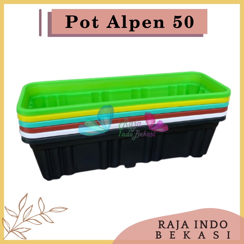 Rajaindobekasi Pot Panjang Alpen 50 Putih Hitam Hijau Coklat Merah Bata Pot Bunga Segi Panjang 50cm 70cm Pot Panjang Hw Highway High Way 55 Pot Panjang Plastik Putih Murah Gantung - Pot Panjang 50