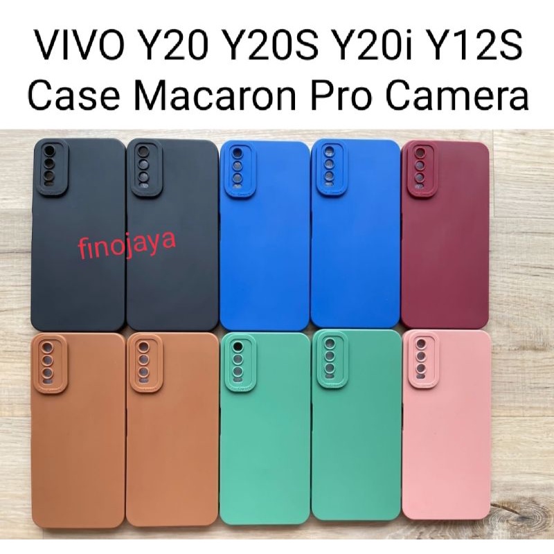 Case Macaron Vivo Y20 Y20S Y20i Y12S Y12A Silikon Casing Selicon Softcase Pelindung Pro Camera