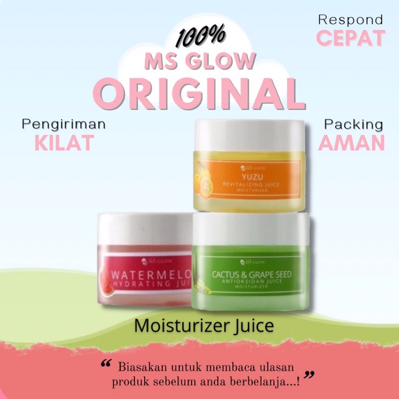 MS GLOW MOISTURIZING JUICE skincare skin care facial pelembab pembersih wajah muka glowing TJ.BL.C.9