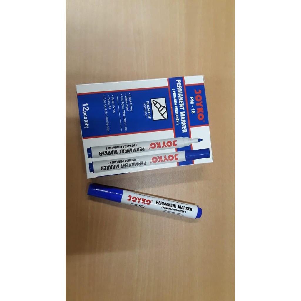 

Spidol Permanent Marker Joyko PM-18 Biru