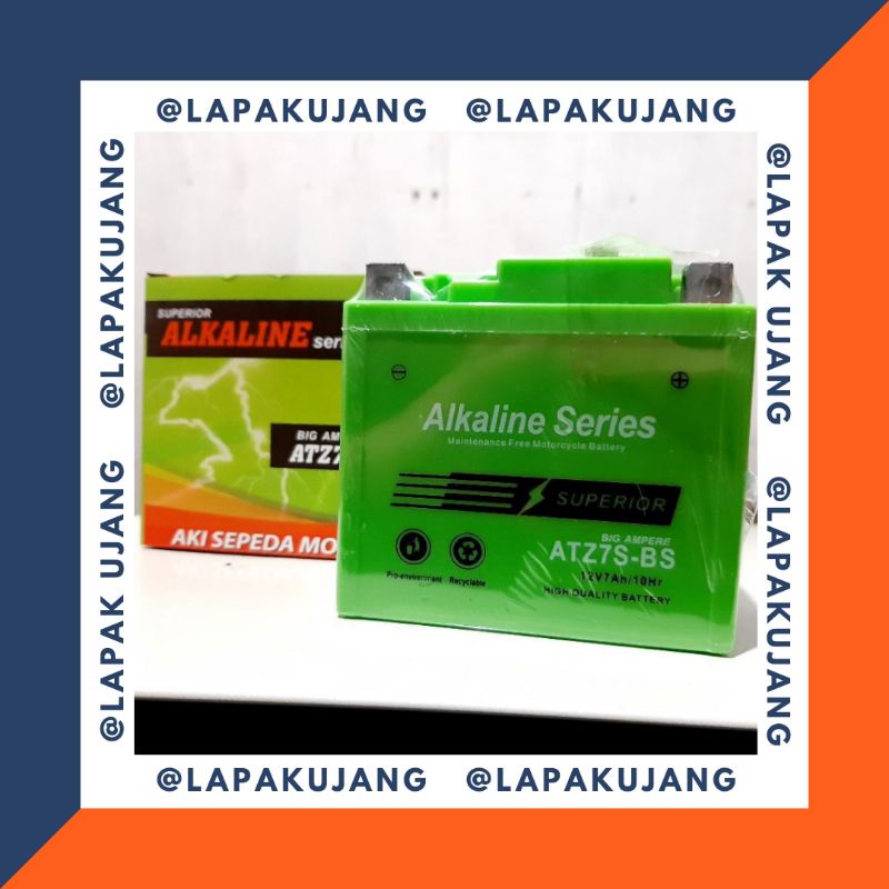 Aki Kering 7 Ampere ALKALINE Satria FU150 Vario 125 150 Beat EsP Mio M3 ATZ7S-BS 12V 7Ah GTZ7S