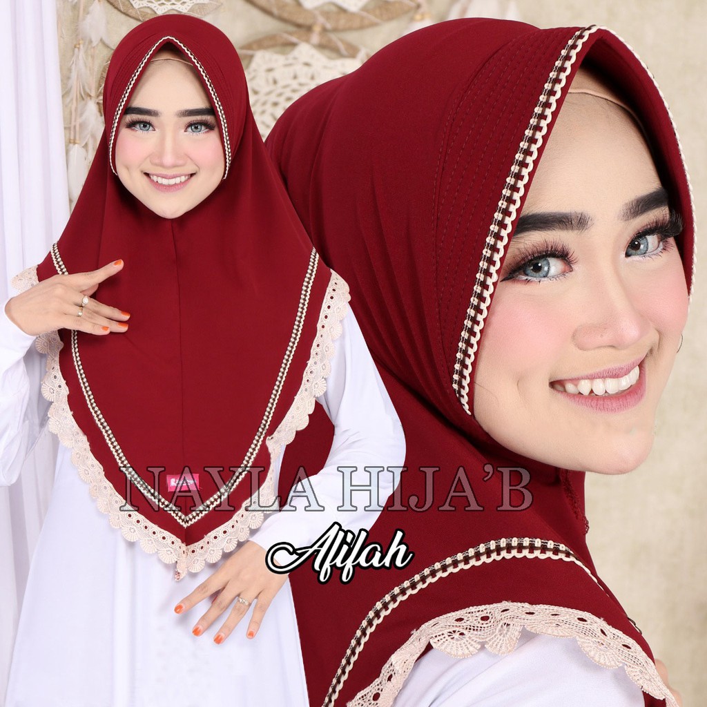 Jilbab Instan Terbaru Hijab Bergo Jersey Premium Afifah Kerudung Bergo Termurah Nayla Hija'b