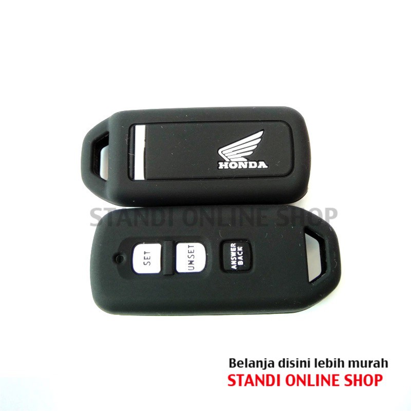 Kondom Kunci Silikon Remote Keyshirt Motor Honda All New PCX Scoopy F1 Hitam