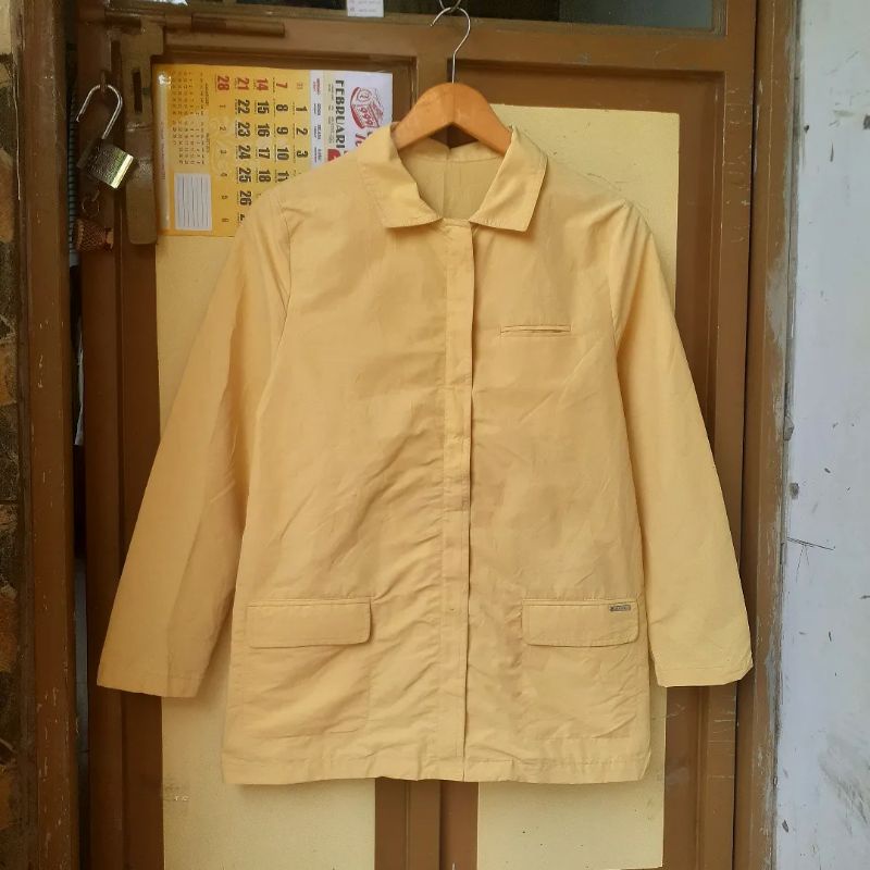 SALE JAKET VINTAGE / jaket parasut / thrift jaket second-Kuning noda 94x70