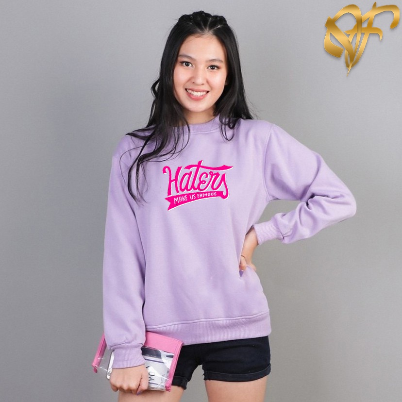 Sweater Haters Aesthetic Pria &amp; Wanita | Sweater Korea Style Fleece Cotton | Dhea Fashion