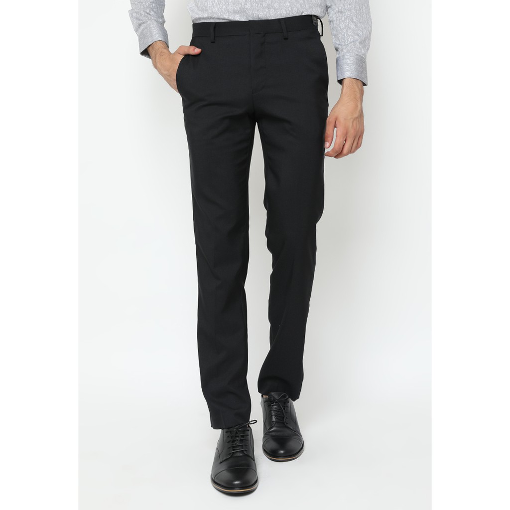  Jobb  Abbiville Celana  Panjang  Pria Modern Slim Fit Hitam 