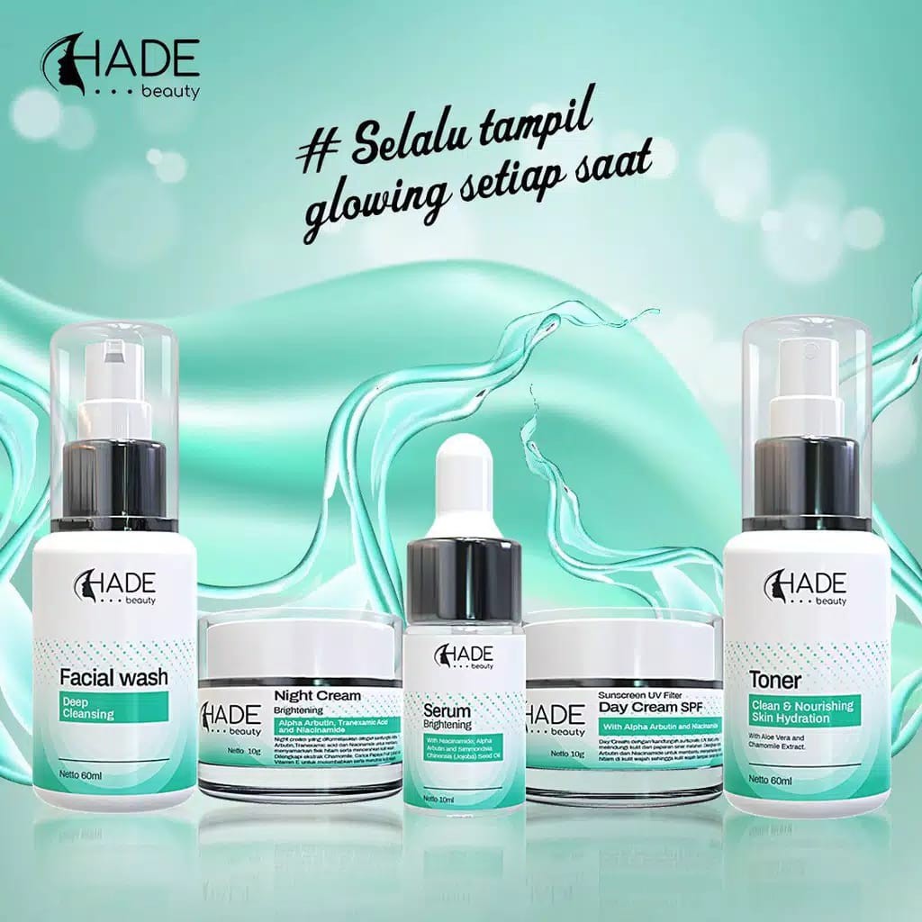Hade Beauty Skincare Brigthening Resmi 100% BPOM & Halal Paket Glowing