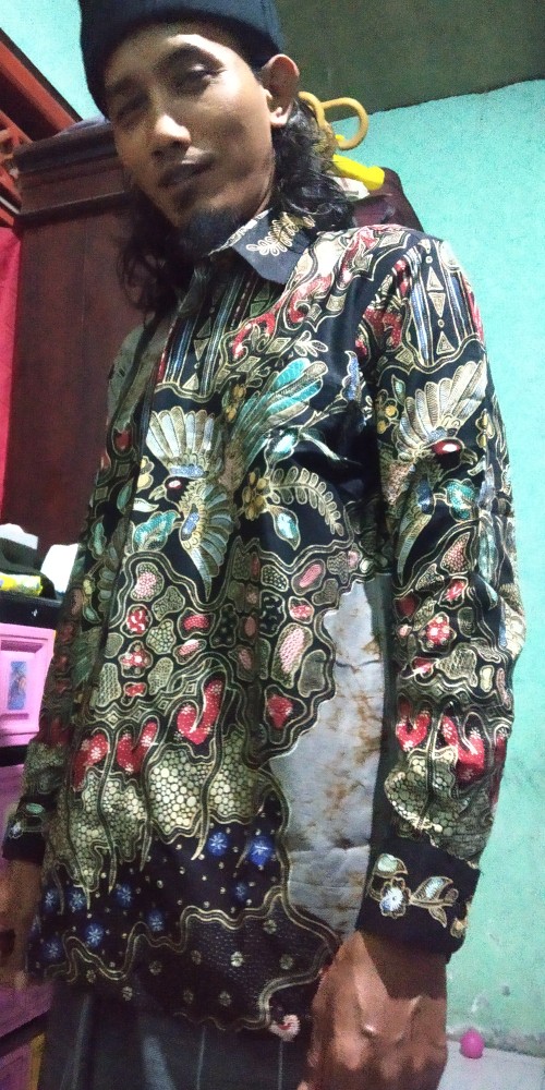 Kemeja Batik Semi Sutra Istimewa Furing Pria Lengan Penjang Original Termurah