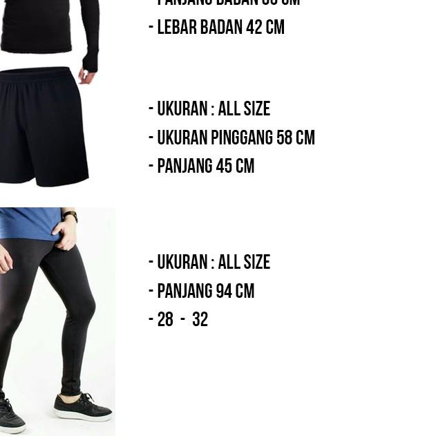 ✱ Paket Paket Setelan Olahraga Manset Lengan Panjang Pria Celana Futsal Pendek dan Celana Manset Bas