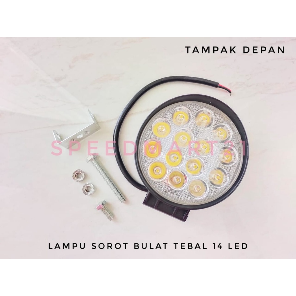 LAMPU SOROT BULAT TEBAL 14LED