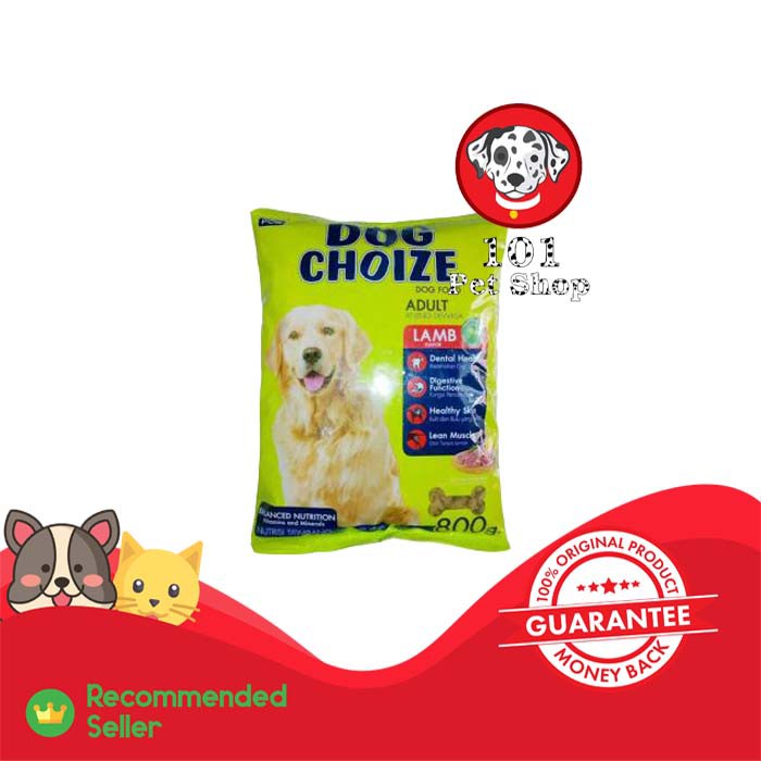 MAKANAN ANJING DOG CHOIZE BEEF &amp; LAMB 800GR @ 7PC SETARA BOLT DOG