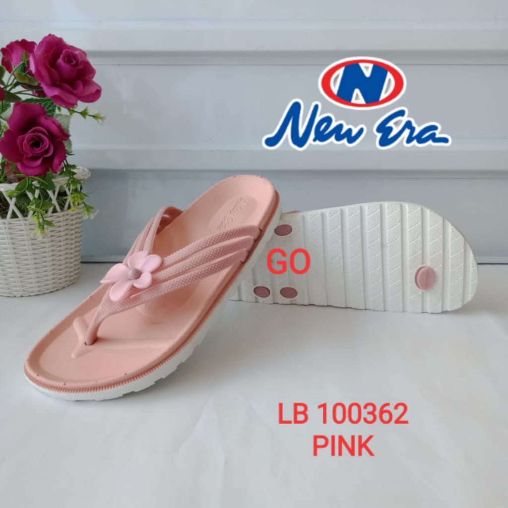 BB NEW ERA LB 100362 Sandal Jepit Flower Karet Wanita Polos Anti Slip Sandal Japit Cewek Berkualitas Terlaris