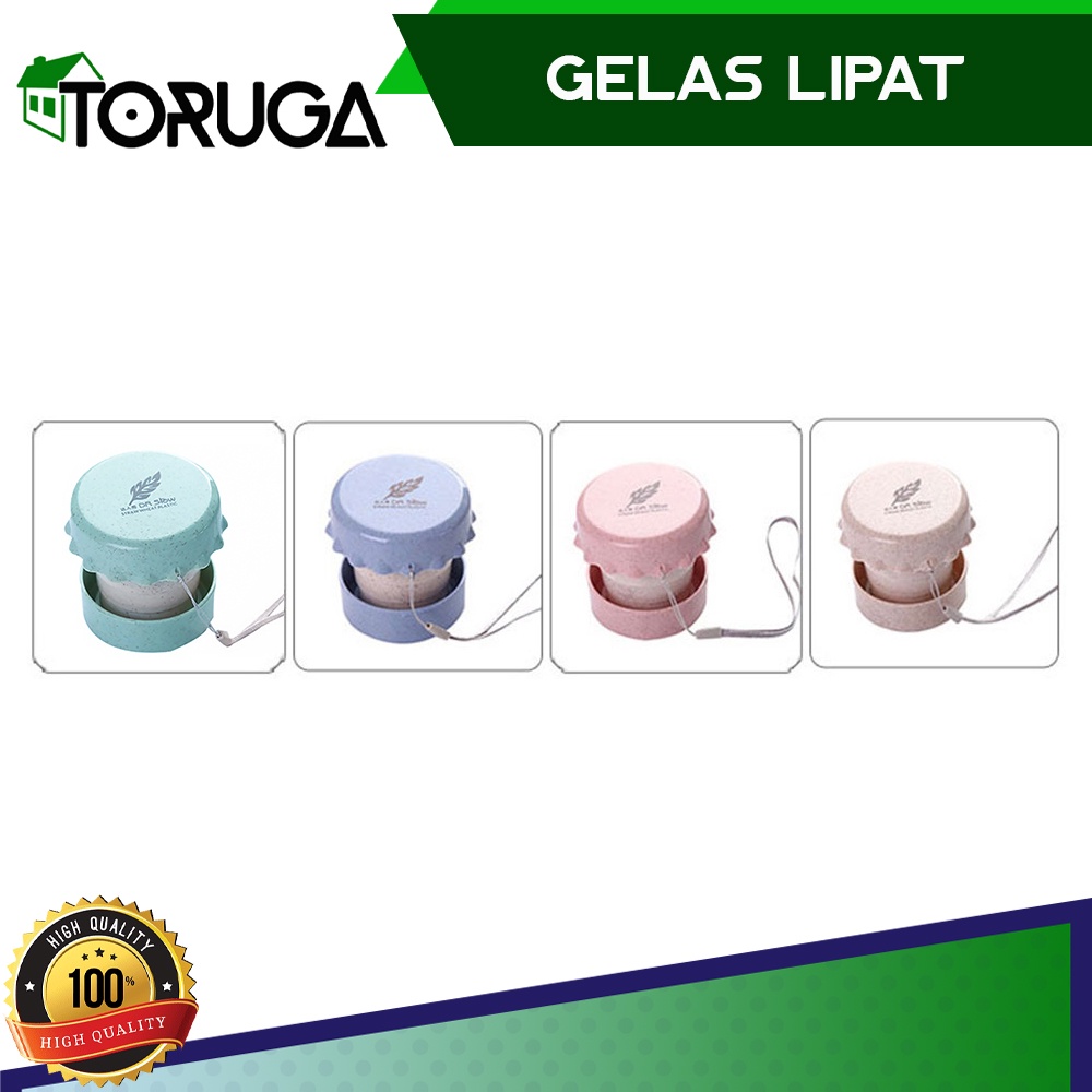 GELAS LIPAT GANDUM FOLDABLE TRAVEL CUP BFA FREE - CANGKIR PLASTIK