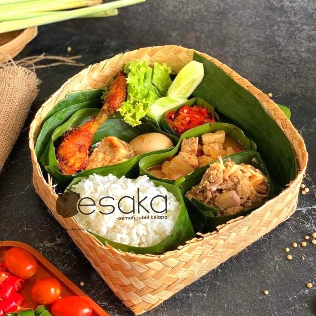 BESEK ANYAM BAMBU 18X18 SEPASANG / BESEK KENDURI / BESEK HAJATAN