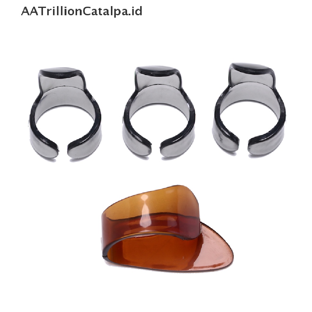 Aatrillioncatalpa 4pcs Pick Gitar 1 Jempol 3 Jari