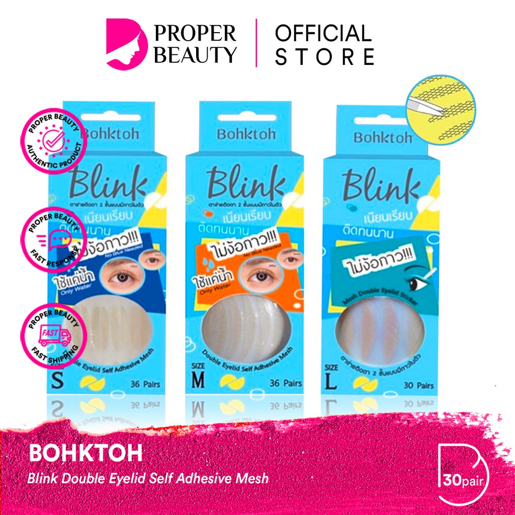 BOHKTOH Blink Double Eyelid Self Adhesive Mesh Thailand / Skot Mata / Eye Lid / No Glue / Only Water