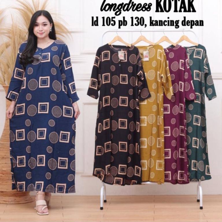 ㅱ Daster Busui Kekinian Lengan Panjang Longdress Baju Wanita Bumil Motif Batik Pekalongan Termurah T