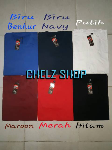 Kaos Polos Pria/Cowok Lengan Pendek Cotton Combed 30s Murah High Quality