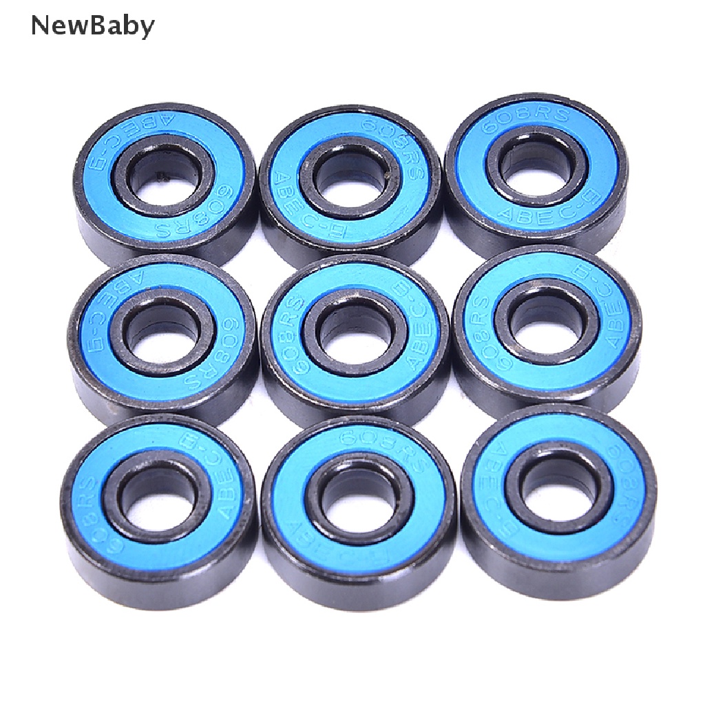 10pcs / set 608 2RS Bearing Deep Groove Steel Seal Ball Bearings 608RS 608-2RS