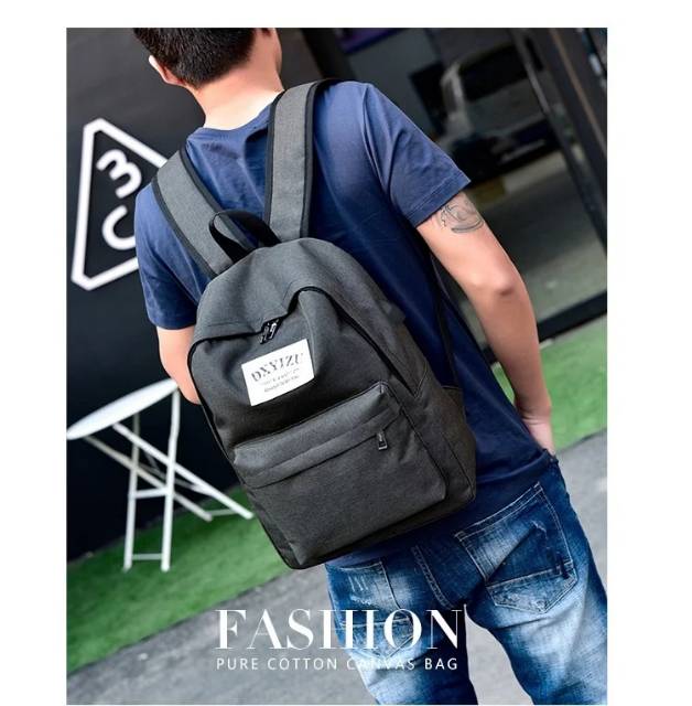 Backpack tas ransel multifungsi tas sekolah canvas