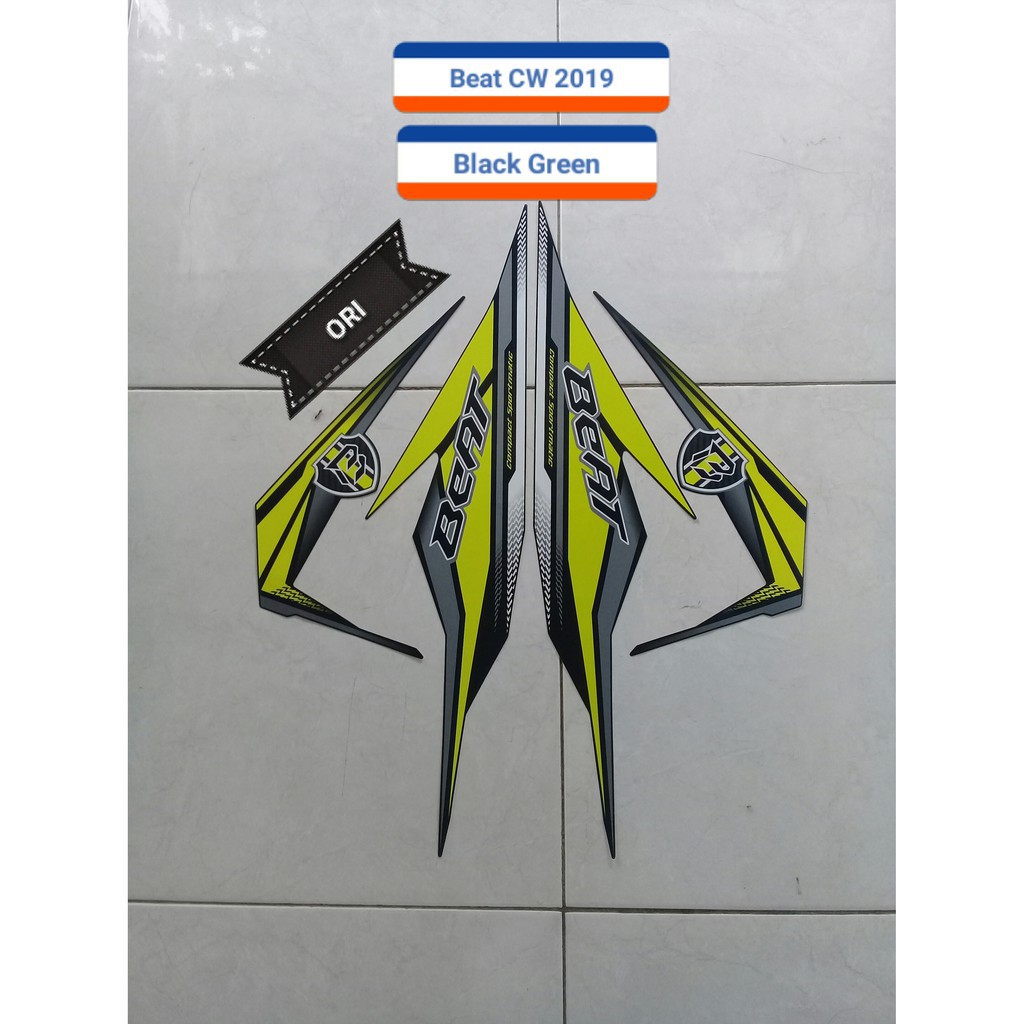 Sticker Striping Beat CW 2019 Hitam Hijau